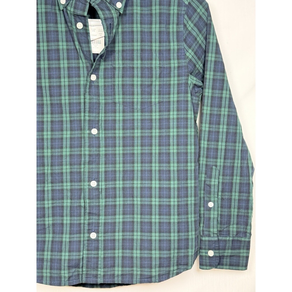 Crewcuts Boys Long Sleeve Flex Casual Shirt Black Watch Plaid Button Down 10 - Picture 3 of 9